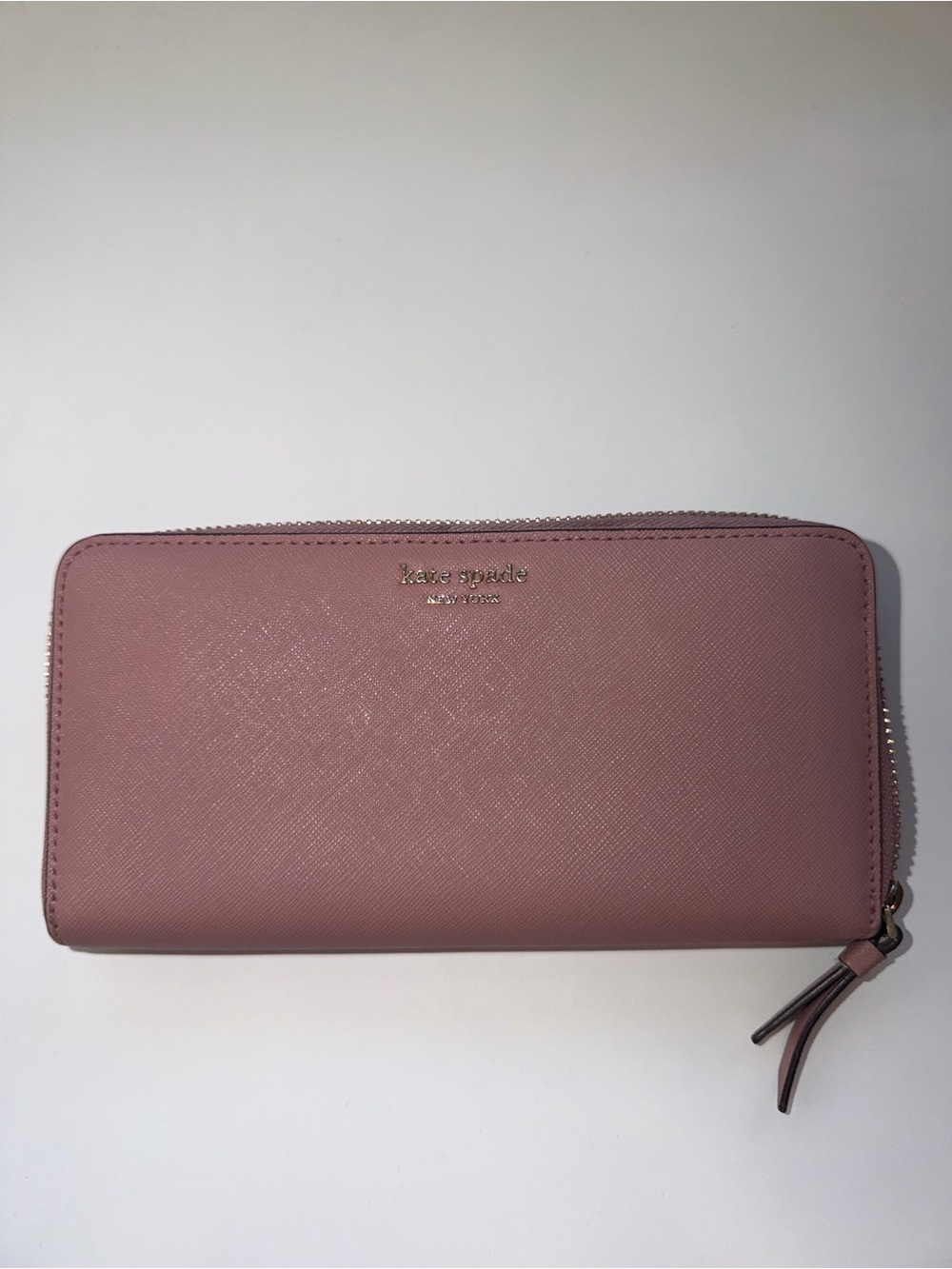 kate spade Dusty Pink Zip-Around Continental Wallet